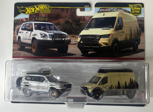 Hot Wheels Premium Twin Pack Toyota Landcruiser Prado & Mercedes Benz Sprinter