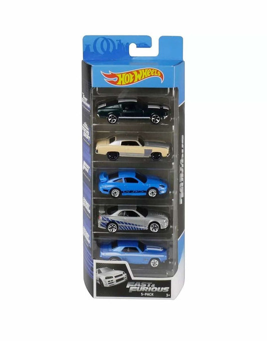 Hot Wheels 2019 Fast and Furious 5pack Mustang, MonteCarlo, 911, Skyline, Camaro