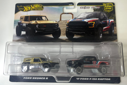 Hot Wheels Twin Pack Ford Bronco R & ‘17 Ford F-150 Raptor