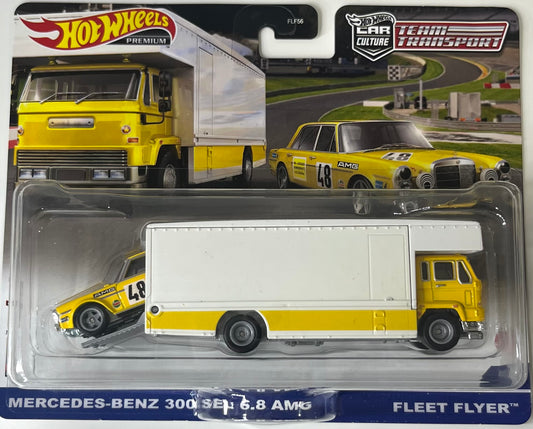 Hot Wheels Team Transport Mercedes Benz SEL AMG & Fleet Flyer