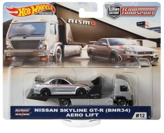 Hot Wheels Team Transport Nissan Skyliine GT-R (BNR-34) Aero Lift Vehicle