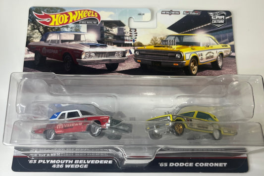 Hot Wheels Premium '63 Plymouth, '65 Dodge Coronet Twin Pack