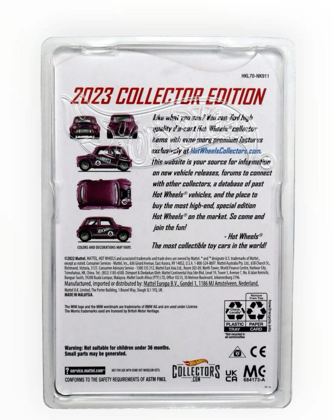 Hot Wheels Morris Mini Purple #6 Collector Edition (2023)