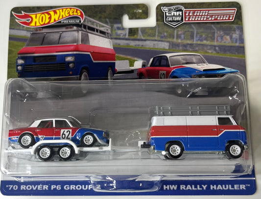 Hot Wheels Team Transport ‘70 Rover P6 Group & HW Rally Hauler