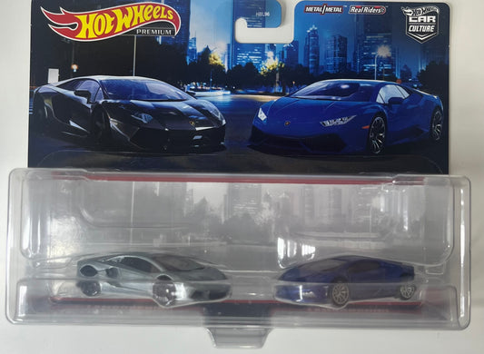 Hot Wheels Twin Pack Lamborghini Aventador Coupe & Huracan LP 610-4